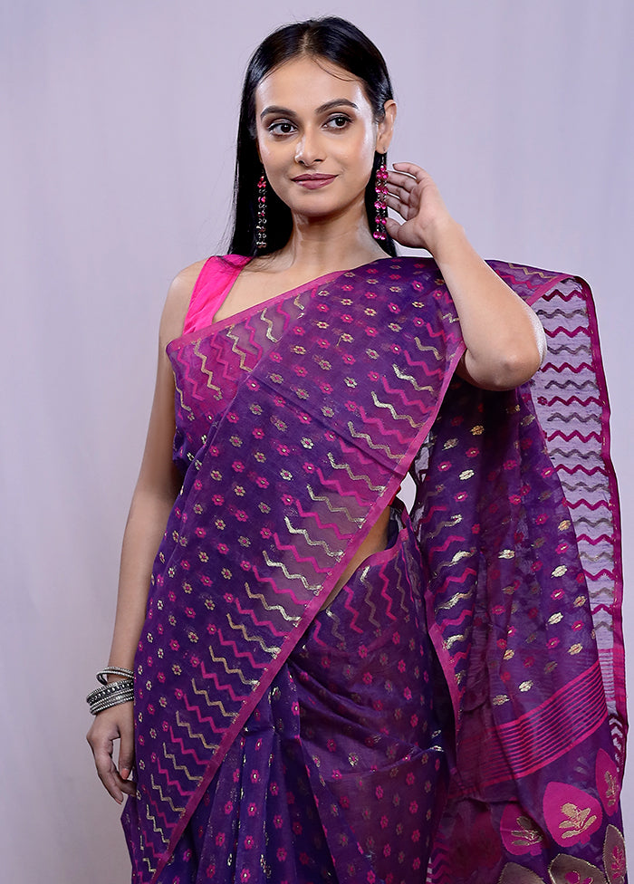 Multicolor Tant Cotton Saree Without Blouse Piece - Indian Silk House Agencies