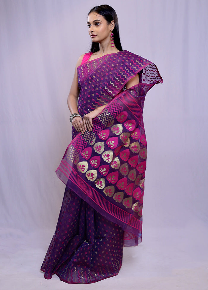 Multicolor Tant Cotton Saree Without Blouse Piece - Indian Silk House Agencies