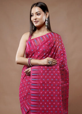 Multicolor Tant Jamdani Saree Without Blouse Piece - Indian Silk House Agencies