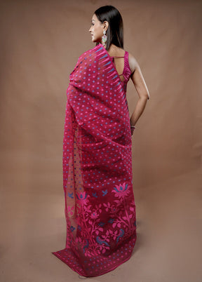 Multicolor Tant Jamdani Saree Without Blouse Piece - Indian Silk House Agencies