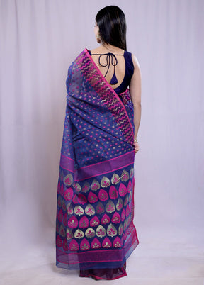 Multicolor Tant Cotton Saree Without Blouse Piece - Indian Silk House Agencies