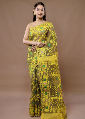 Multicolor Tant Jamdani Saree Without Blouse Piece - Indian Silk House Agencies