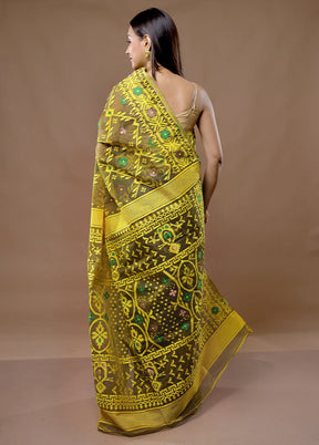 Multicolor Tant Jamdani Saree Without Blouse Piece - Indian Silk House Agencies