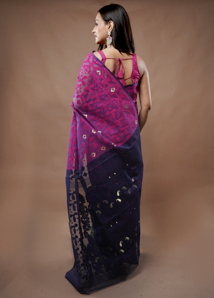 Multicolor Tant Jamdani Saree Without Blouse Piece - Indian Silk House Agencies