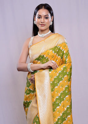 Multicolor Uppada Silk Saree With Blouse Piece - Indian Silk House Agencies