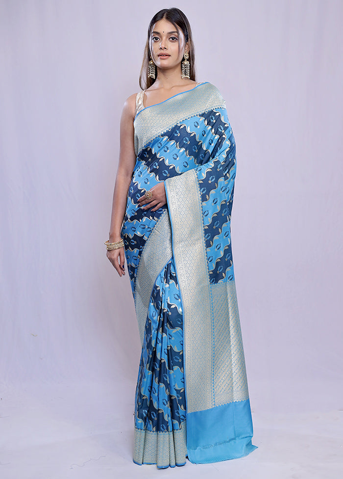 Multicolor Uppada Silk Saree With Blouse Piece - Indian Silk House Agencies