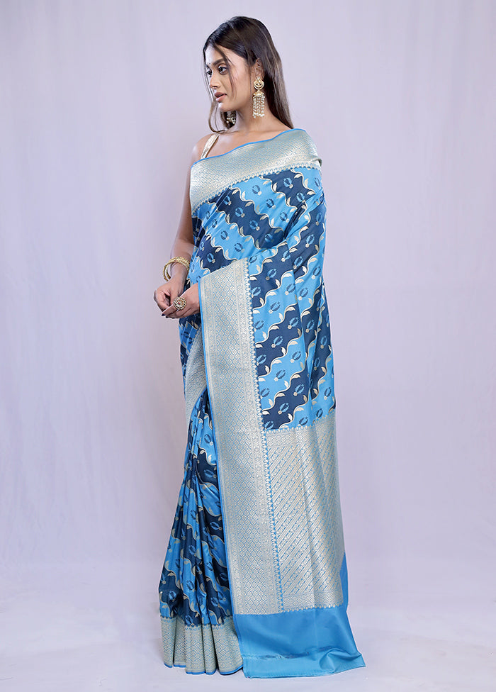 Multicolor Uppada Silk Saree With Blouse Piece - Indian Silk House Agencies