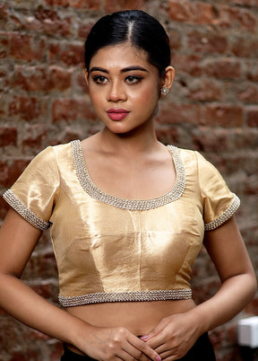 Gold Tissue Designer Blouse - Indian Silk House Agencies