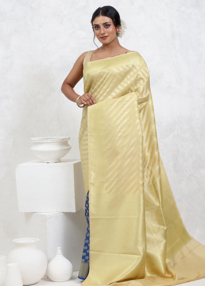 Cream Uppada Silk Saree With Blouse Piece - Indian Silk House Agencies