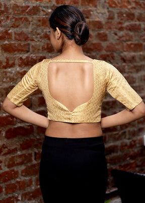 Golden Brocade Designer Blouse - Indian Silk House Agencies