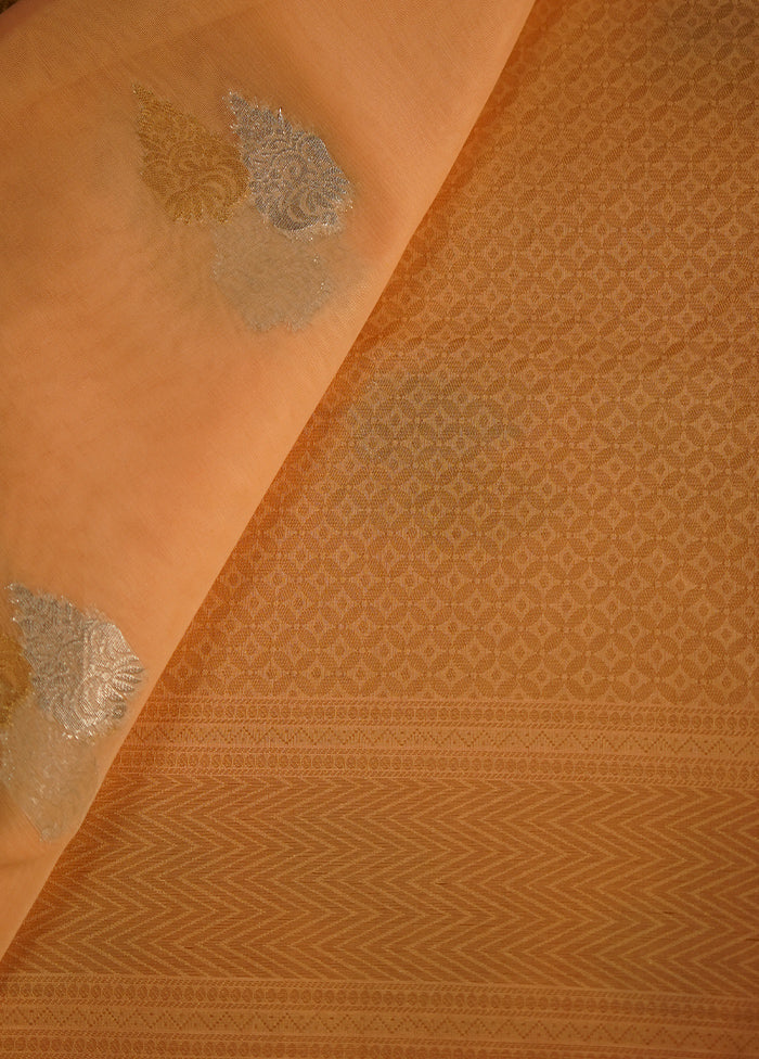 Cream Kora Silk Saree With Blouse Piece - Indian Silk House Agencies