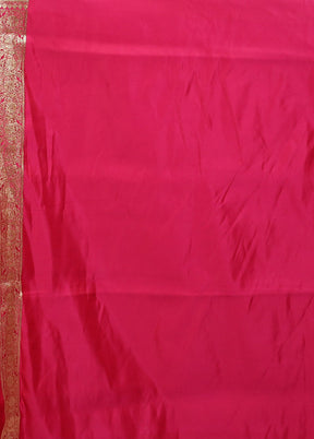 Peach Tanchoi Silk Saree With Blouse Piece