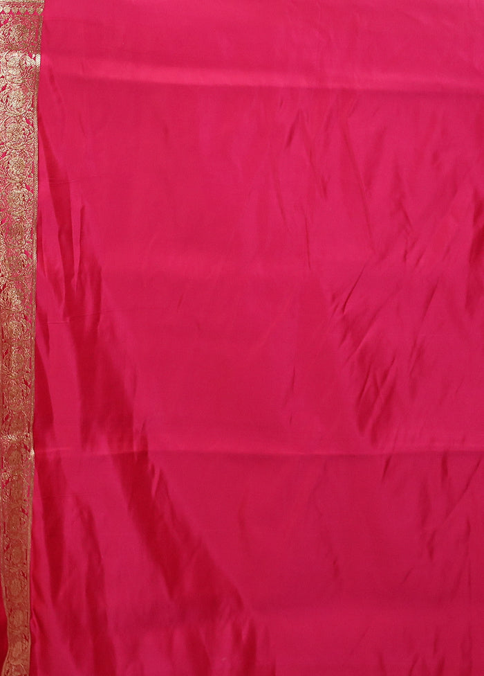 Peach Tanchoi Silk Saree With Blouse Piece