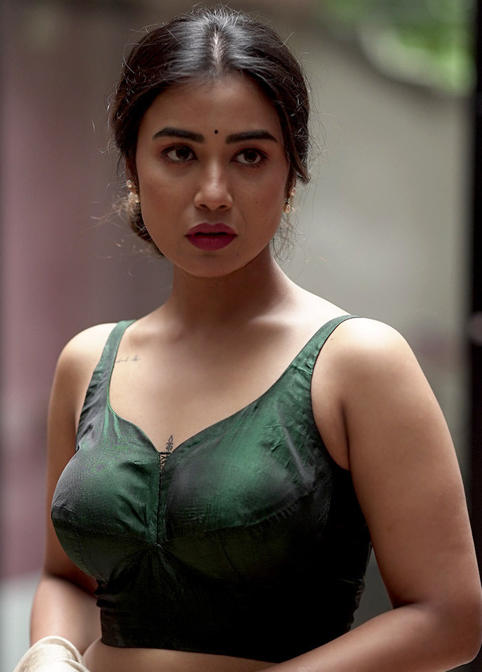 Green Silk Designer Blouse - Indian Silk House Agencies