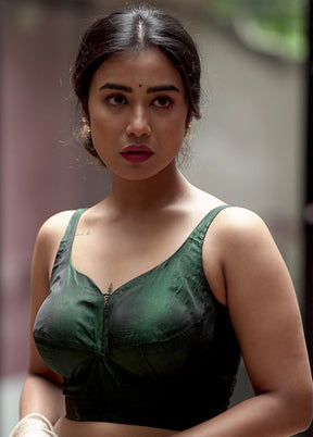 Green Silk Designer Blouse - Indian Silk House Agencies