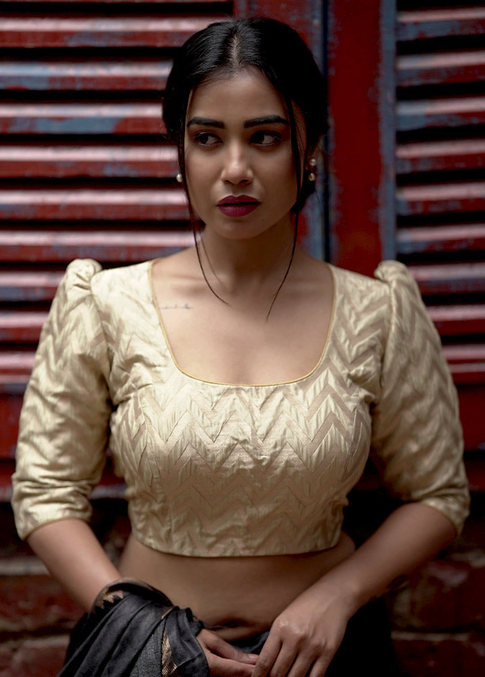 Cream Brocade Designer Blouse - Indian Silk House Agencies