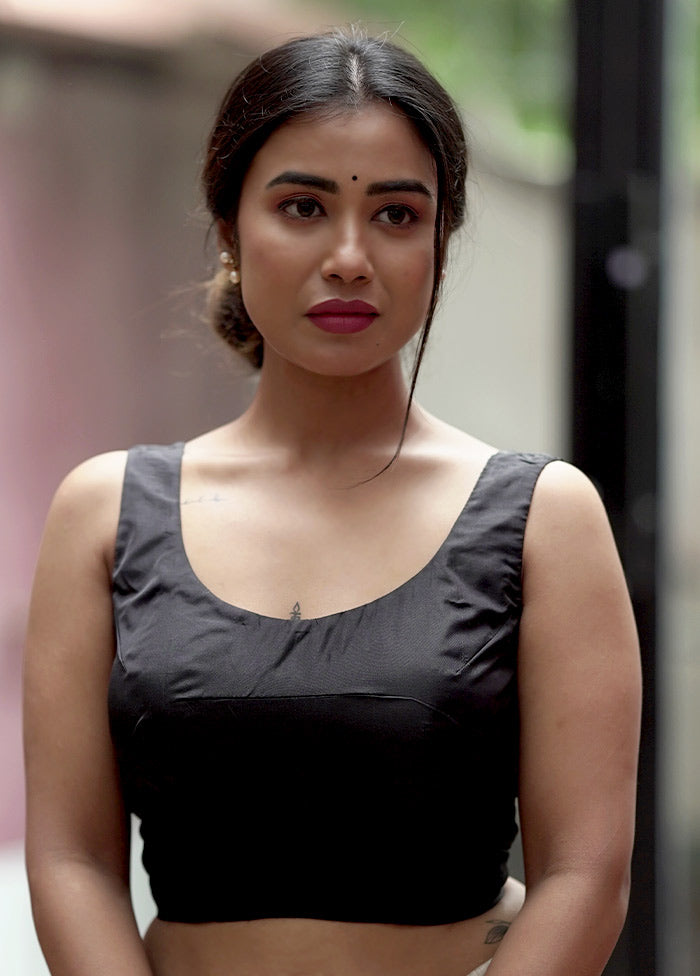 Black Silk Designer Blouse - Indian Silk House Agencies