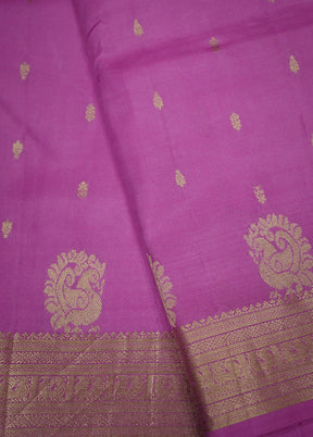 Pink Kanjivaram Silk Saree With Blouse Piece - Indian Silk House Agencies