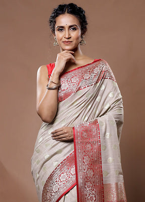 Pink Uppada Silk Saree With Blouse Piece - Indian Silk House Agencies