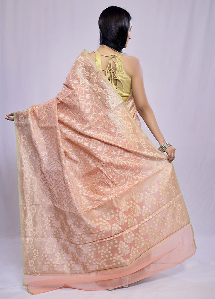 Pink Kora Silk Saree With Blouse Piece - Indian Silk House Agencies