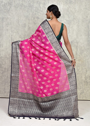 Pink Dupion Silk Saree With Blouse Piece - Indian Silk House Agencies