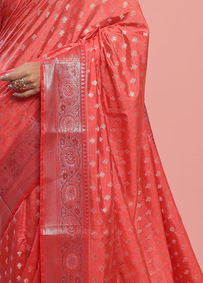 Pink Dupion Silk Saree With Blouse Piece - Indian Silk House Agencies