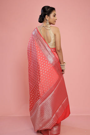 Pink Dupion Silk Saree With Blouse Piece - Indian Silk House Agencies