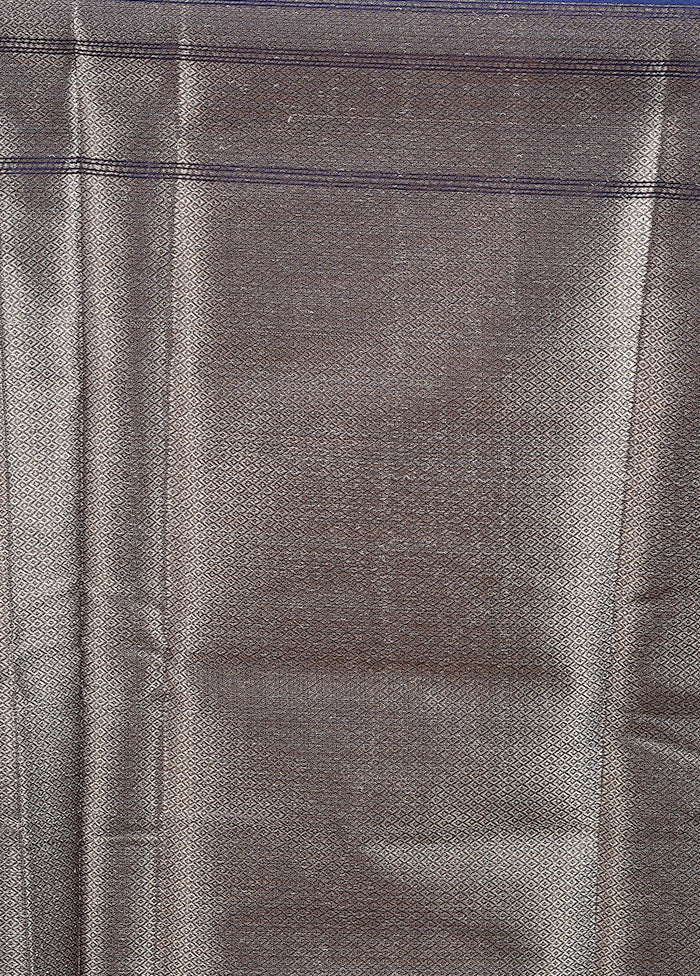 Grey Organza Saree With Blouse Piece - Indian Silk House Agencies