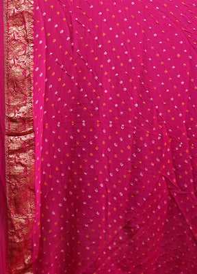 Red Handloom Pure Georgette Saree With Blouse Piece