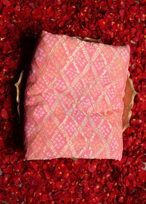 Pink Handloom Pure Georgette Saree With Blouse Piece