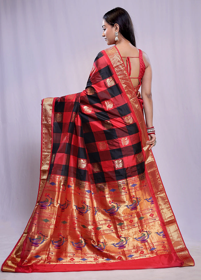 Multicolor Kanjivaram Pure Silk Saree With Blouse Piece - Indian Silk House Agencies