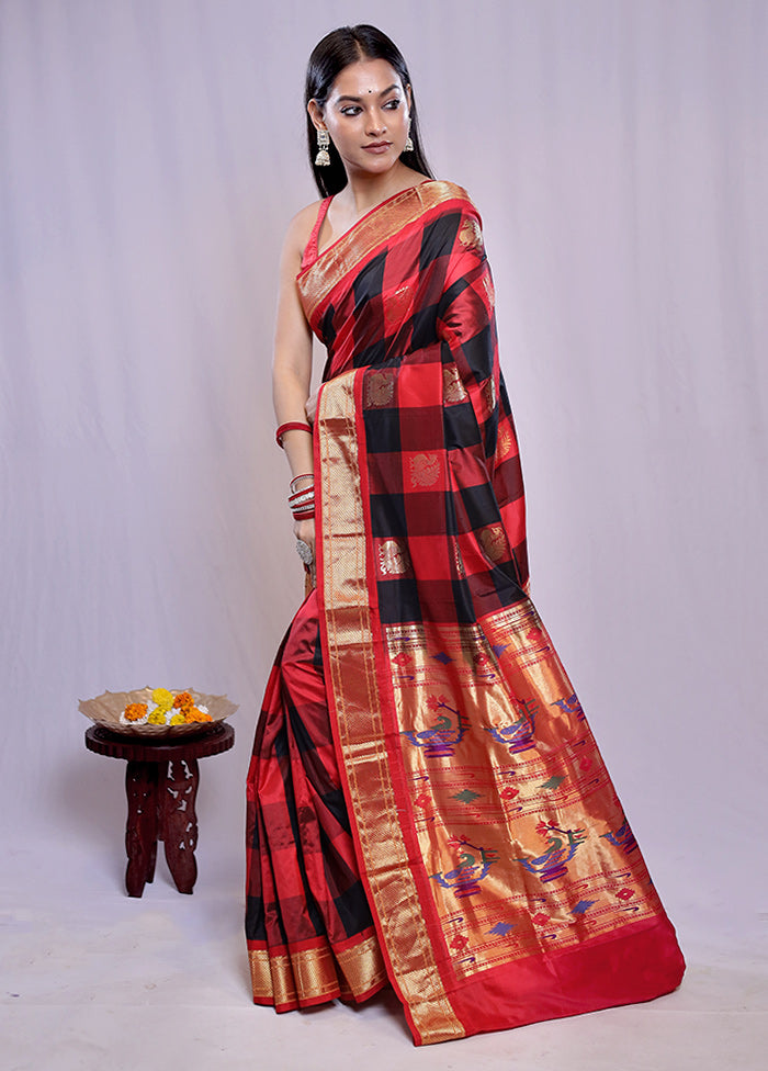 Multicolor Kanjivaram Pure Silk Saree With Blouse Piece - Indian Silk House Agencies