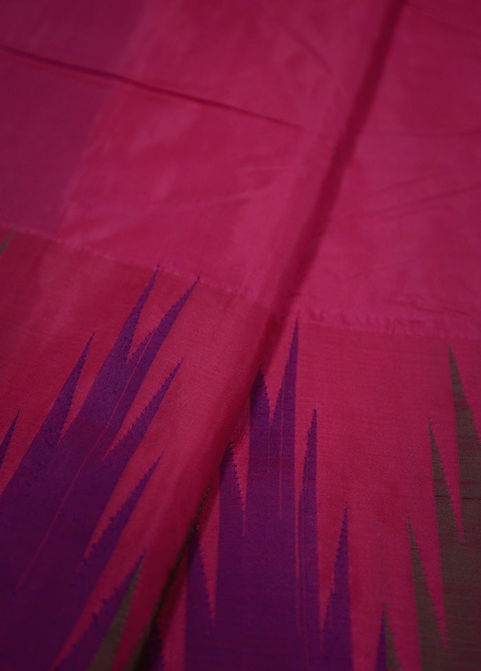 Pink Kanjivaram Silk Saree With Blouse Piece - Indian Silk House Agencies