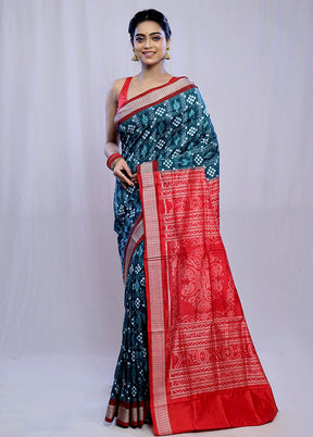 Green Bomkai Pure Silk Saree With Blouse Piece - Indian Silk House Agencies