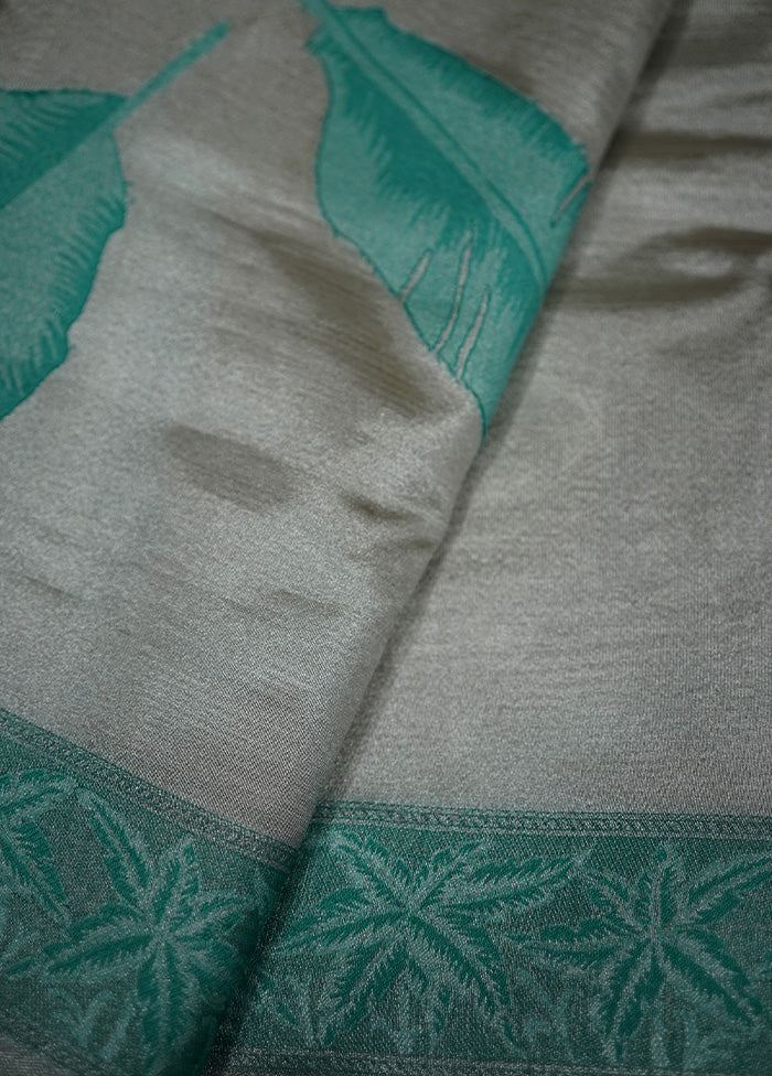 Silver Tissue Silk Saree With Blouse Piece - Indian Silk House Agencies