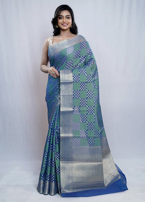 Multicolor Cotton Saree With Blouse Piece - Indian Silk House Agencies