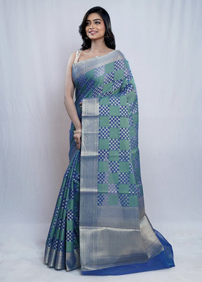 Multicolor Cotton Saree With Blouse Piece - Indian Silk House Agencies