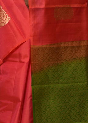 Pink Pure Arni Silk Saree With Blouse Piece - Indian Silk House Agencies