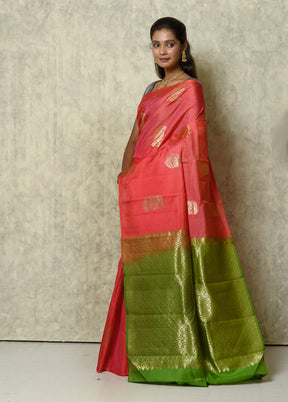 Pink Pure Arni Silk Saree With Blouse Piece - Indian Silk House Agencies