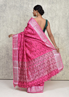 Pink Dupion Silk Saree With Blouse Piece - Indian Silk House Agencies