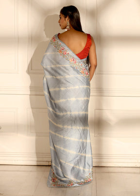 Blue Tussar Pure Silk Saree With Blouse Piece - Indian Silk House Agencies