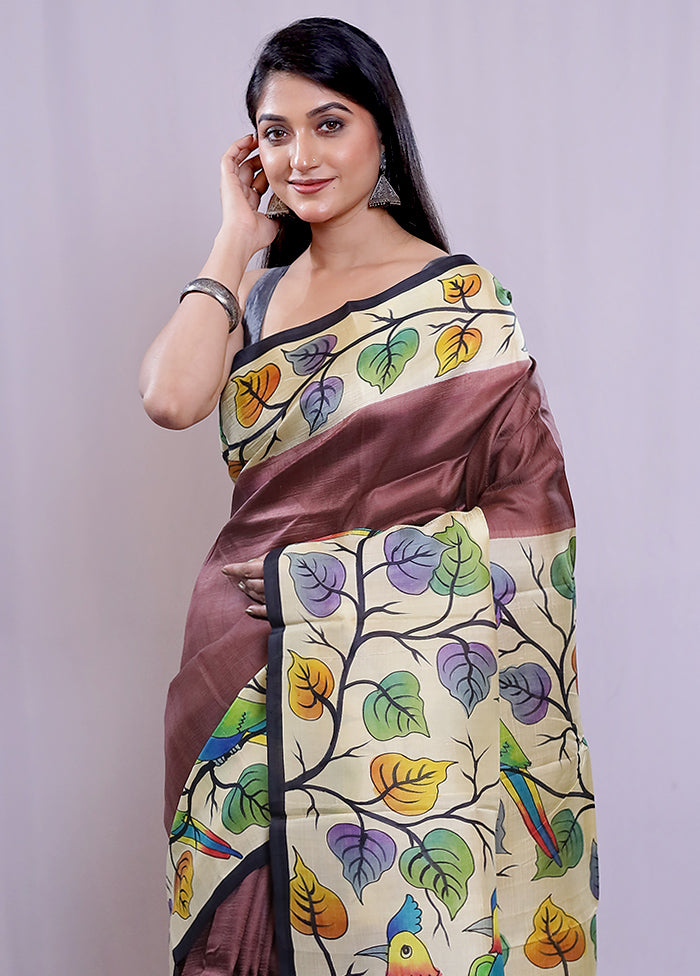 Multicolor Printed Pure Silk Saree With Blouse Piece - Indian Silk House Agencies