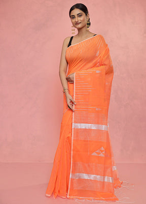 Rust Matka Silk Saree With Blouse Piece - Indian Silk House Agencies