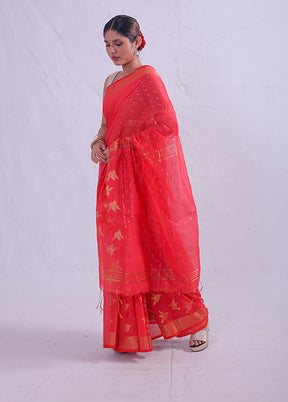 Pink Matka Silk Saree With Blouse Piece - Indian Silk House Agencies