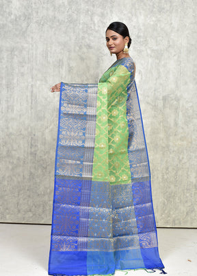 Green Kora Silk Saree With Blouse Piece - Indian Silk House Agencies