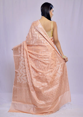 Pink Kora Silk Saree With Blouse Piece - Indian Silk House Agencies