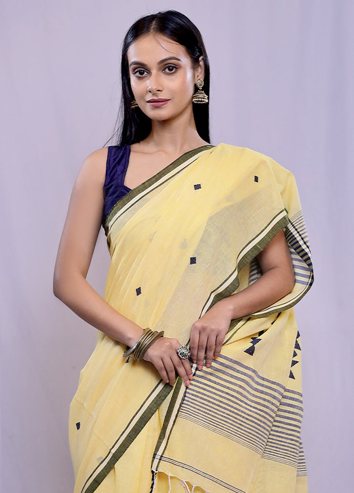 Yellow Matka Silk Saree With Blouse Piece - Indian Silk House Agencies