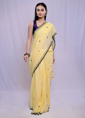 Yellow Matka Silk Saree With Blouse Piece - Indian Silk House Agencies