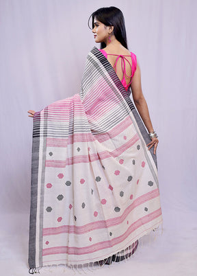 Cream Matka Silk Saree With Blouse Piece - Indian Silk House Agencies