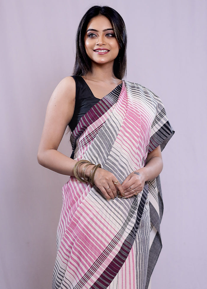 Cream Matka Silk Saree With Blouse Piece - Indian Silk House Agencies